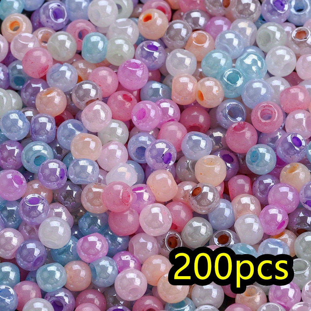 200pcs 4mm Super Shiny Glass Ice Beads