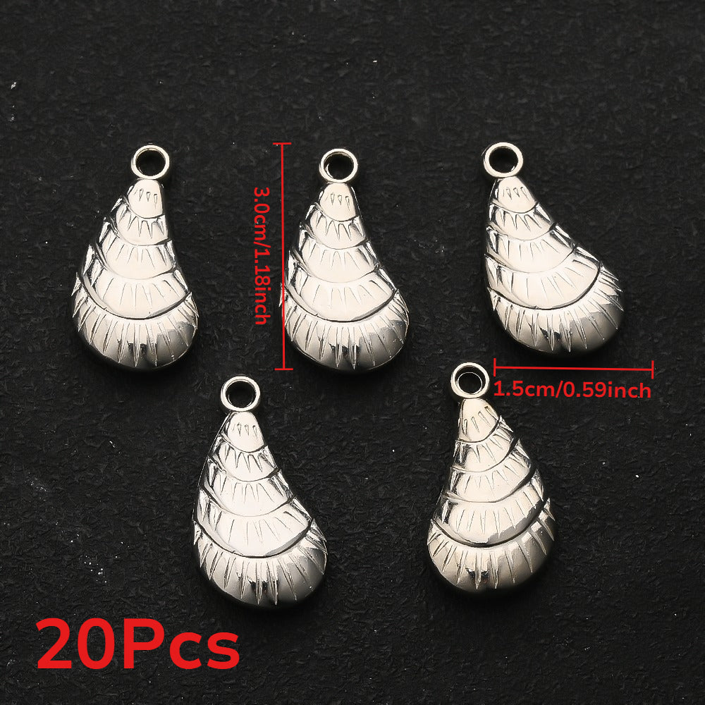 20/50PCS Gold & Silver CCB Seashell Pendant Charms