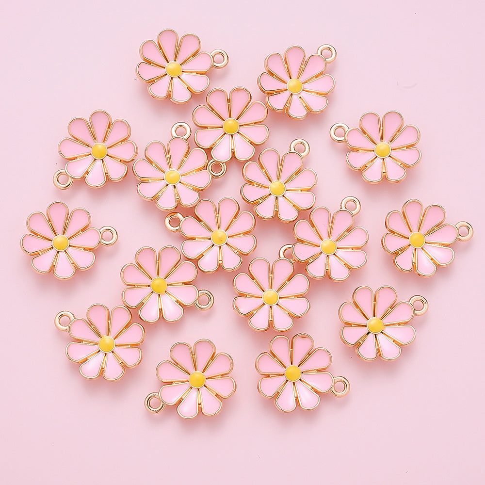 Colorful Daisy Flower Pendant Charms