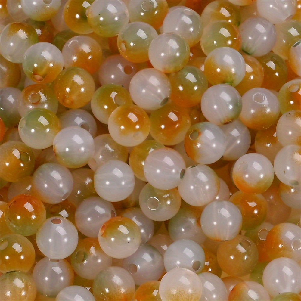 Mixed Color Imitation Jade Acrylic Beads