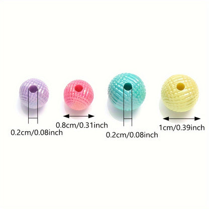 50/100pcs 8/10mm Macaron Color Acrylic Round Beads