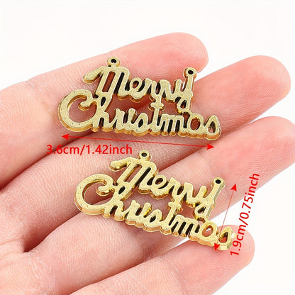 Merry Christmas Acrylic Pendant Charms