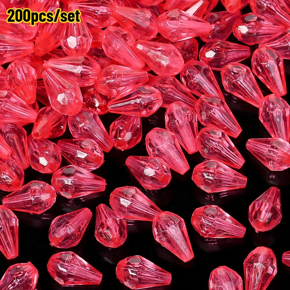 Faceted Waterdrop Acrylic Beads