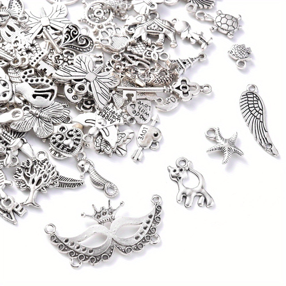 150 g Mixed Silver Charms Set