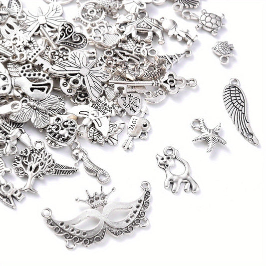 150 g Mixed Silver Charms Set
