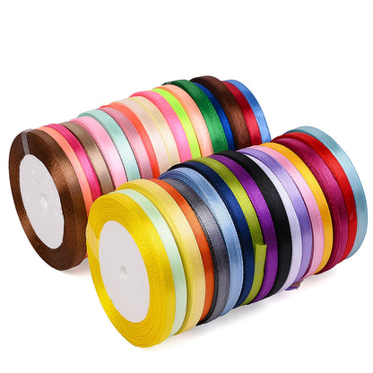 20PCS 6mm Satin Ribbon Set - 25 Yards Each