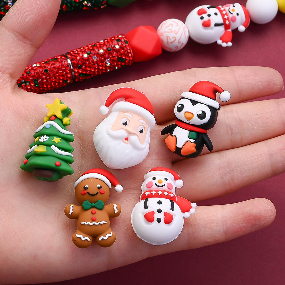 Christmas Silicone Focal Bead Set