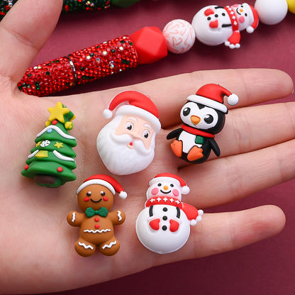 Christmas Silicone Focal Bead Set