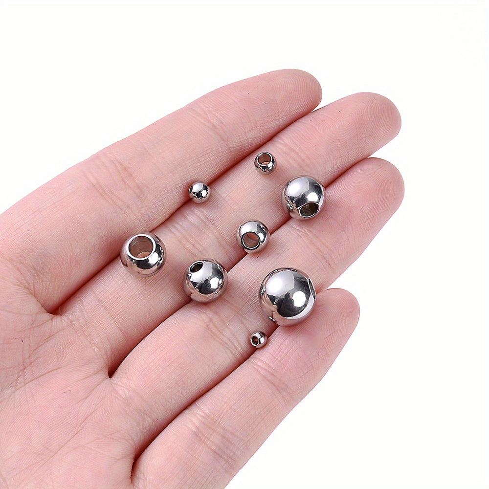 300pcs 4/6mm Stainless Steel Spacer Beads