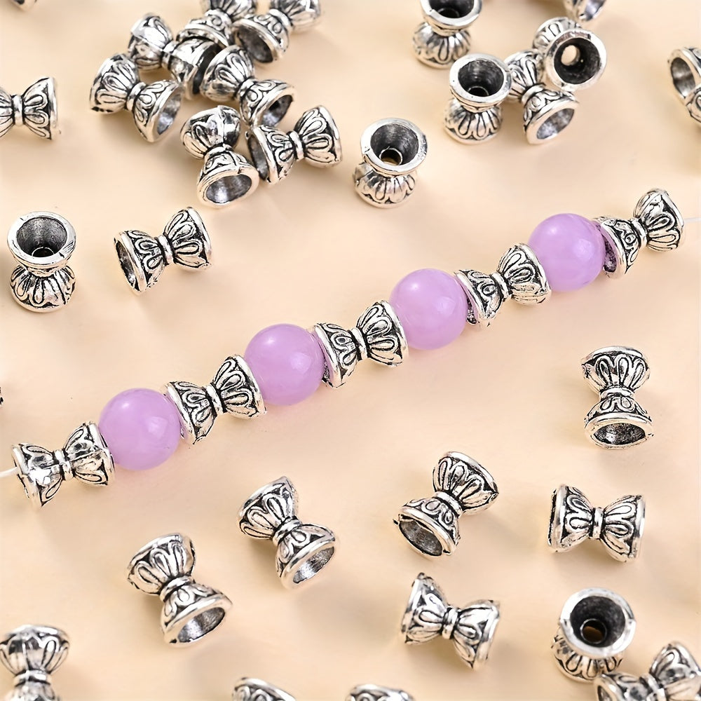 10/50PCS 6mm White Double-Sided Lotus Bead Set