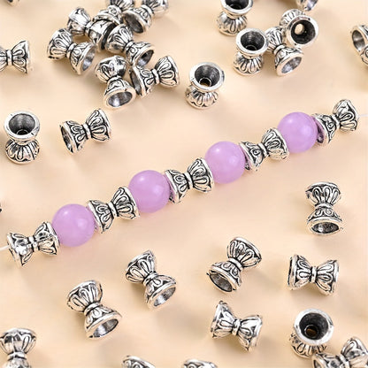 10/50PCS 6mm White Double-Sided Lotus Bead Set