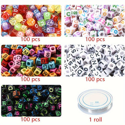 Mixed Acrylic Letter Beads Set