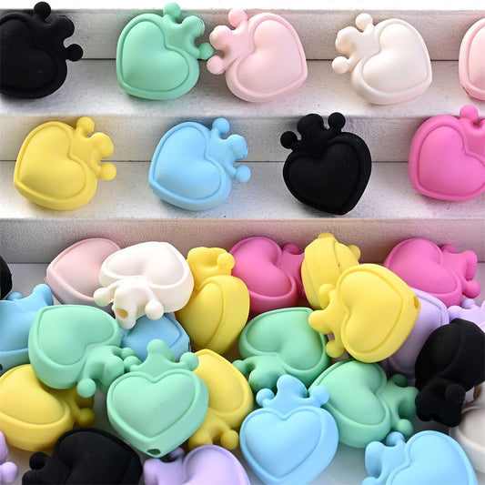 Frosted Acrylic Heart Beads