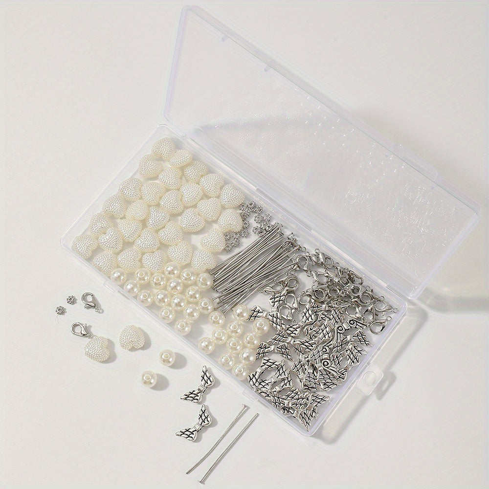 White Love Acrylic Beads Set