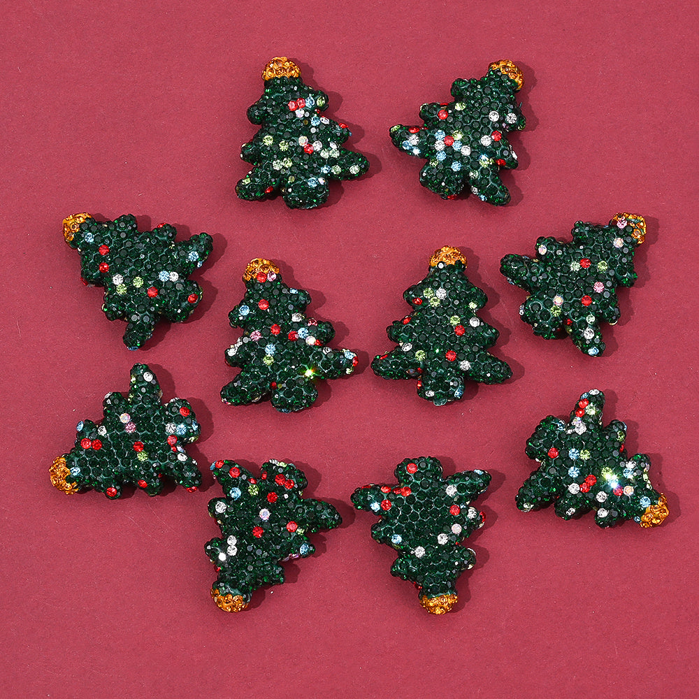 Christmas Tree Rhinestone Beads