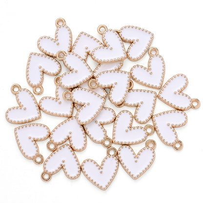 Enamel Heart Pendant Charms