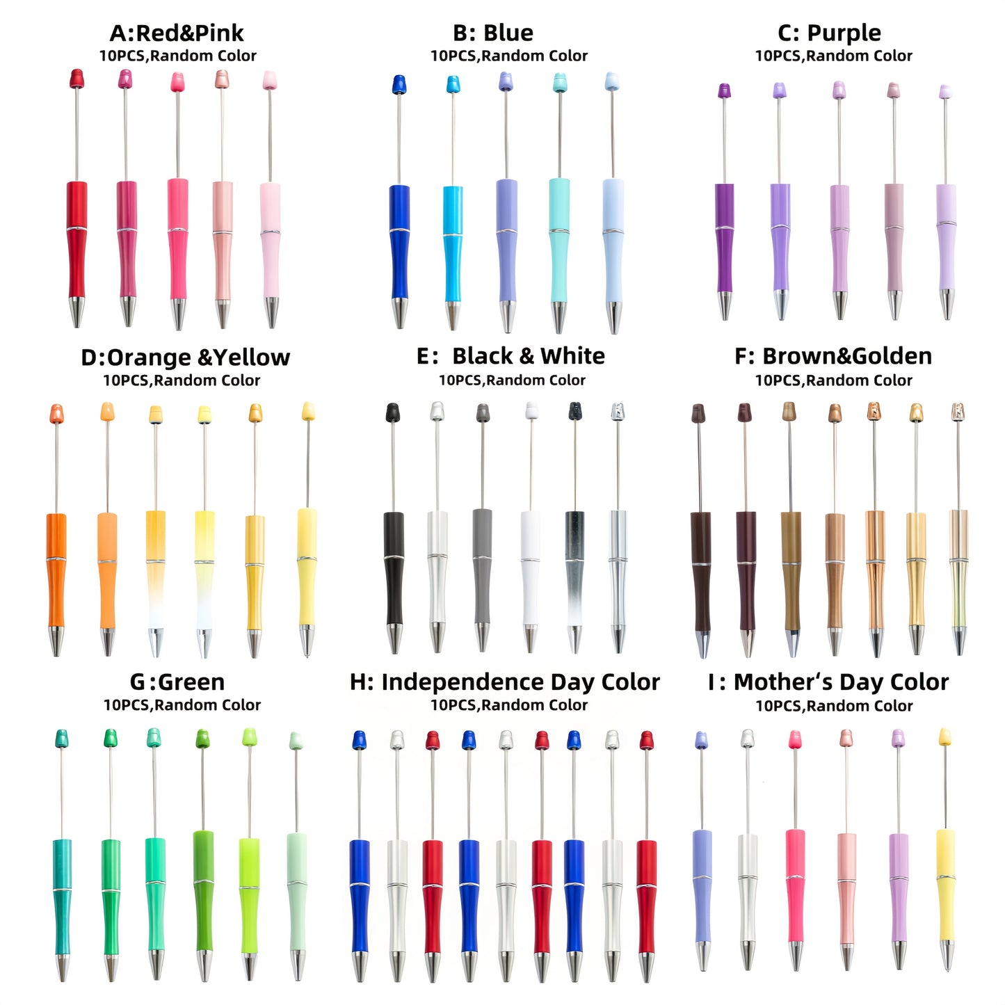 Christmas & Halloween Beadable Ballpoint Pen Set