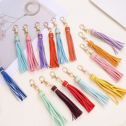 PU Leather Tassel Lobster Clasp Charms