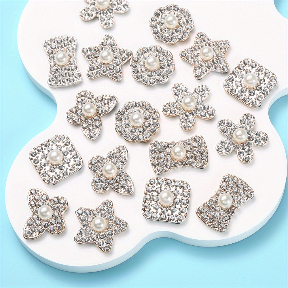 Mix CCB Flower Star Butterfly Flatback Rhinestone Beads