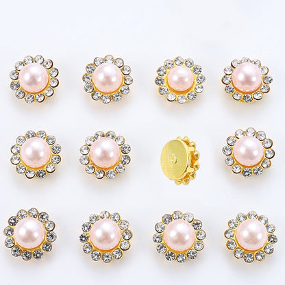 Flower Rhinestone Pearl Cabochons