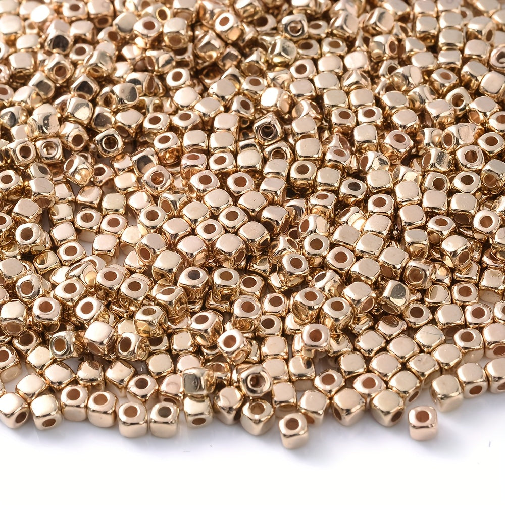 100PCS 3mm Multicolor Cube CCB Spacer Bead Set