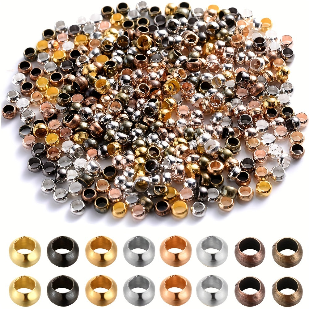 500pcs Copper Ball Crimp End Beads