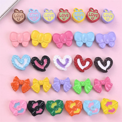 Heart Butterfly Bow Alloy Beads