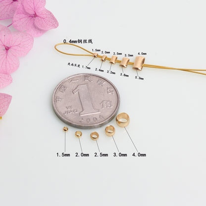 500pcs Copper Ball Crimp End Beads