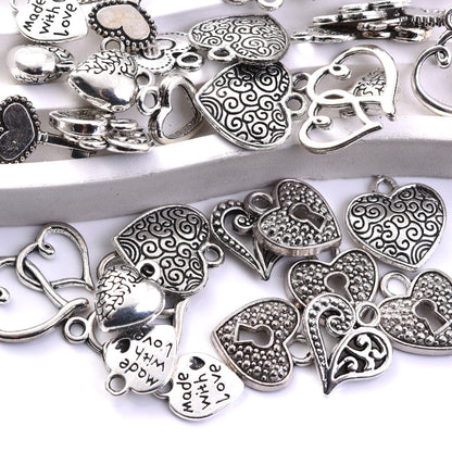 Retro Heart Alloy Pendants