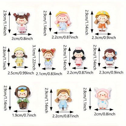 Flat Back Resin Girl Patches