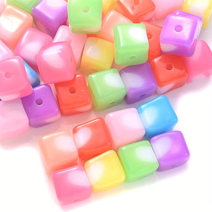 Heart Shape Square Acrylic Beads