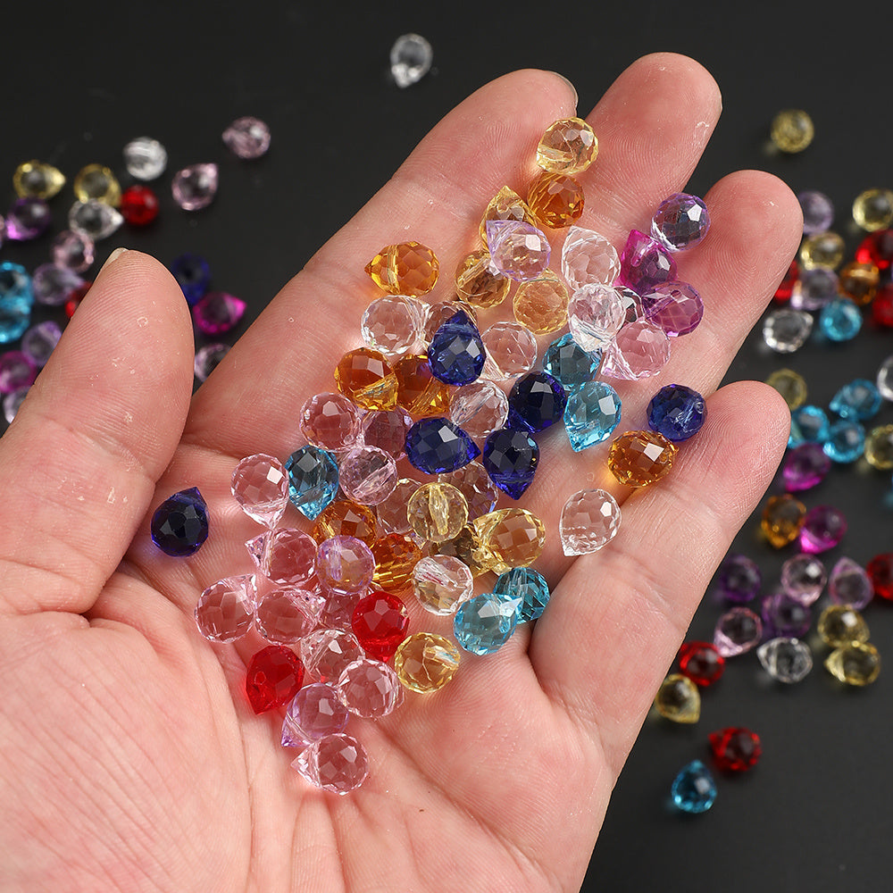 40pcs/set 8x10mm AB Color Faceted Strawberry Glass Beads