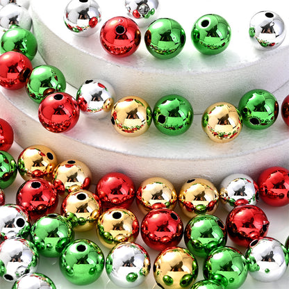 10/20/30pcs Laser Reflective Acrylic Round Beads