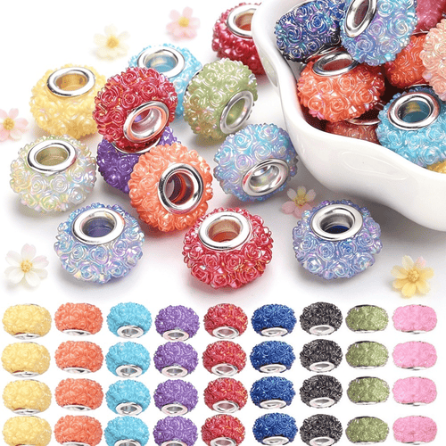 3D Flower Acrylic Beads
