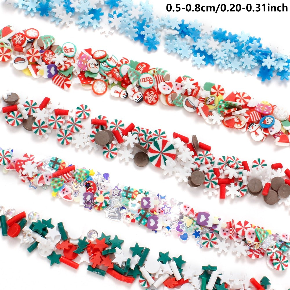 Christmas Polymer Clay Spacer Beads