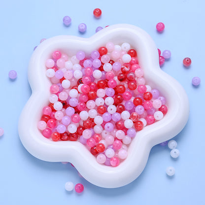 Pink Gradient Acrylic Spacer Beads