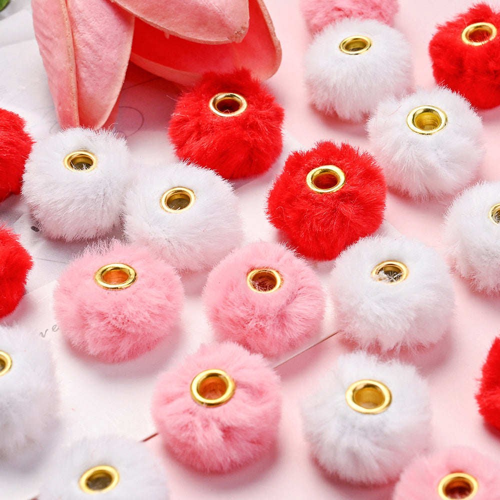 Valentine’s Faux Fur Focal Beads