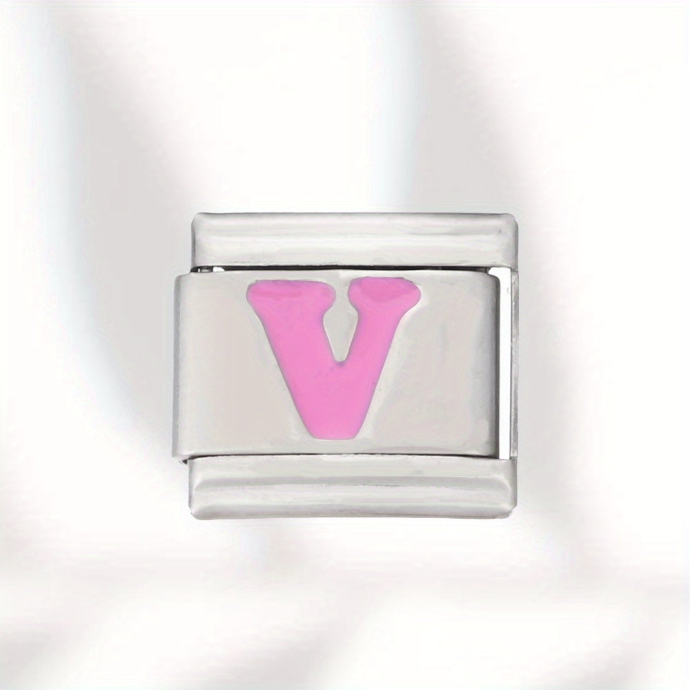 Colorful Stainless Steel Letter Bead