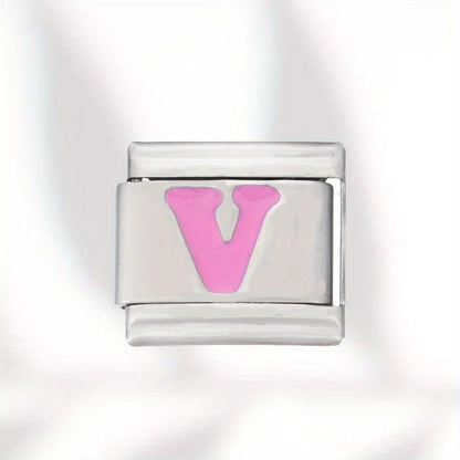 Colorful Stainless Steel Letter Bead