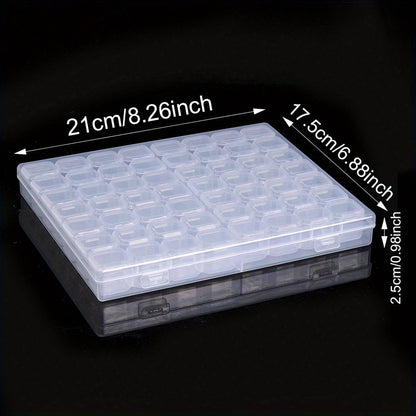 56-Grid Transparent Jewelry Storage Box
