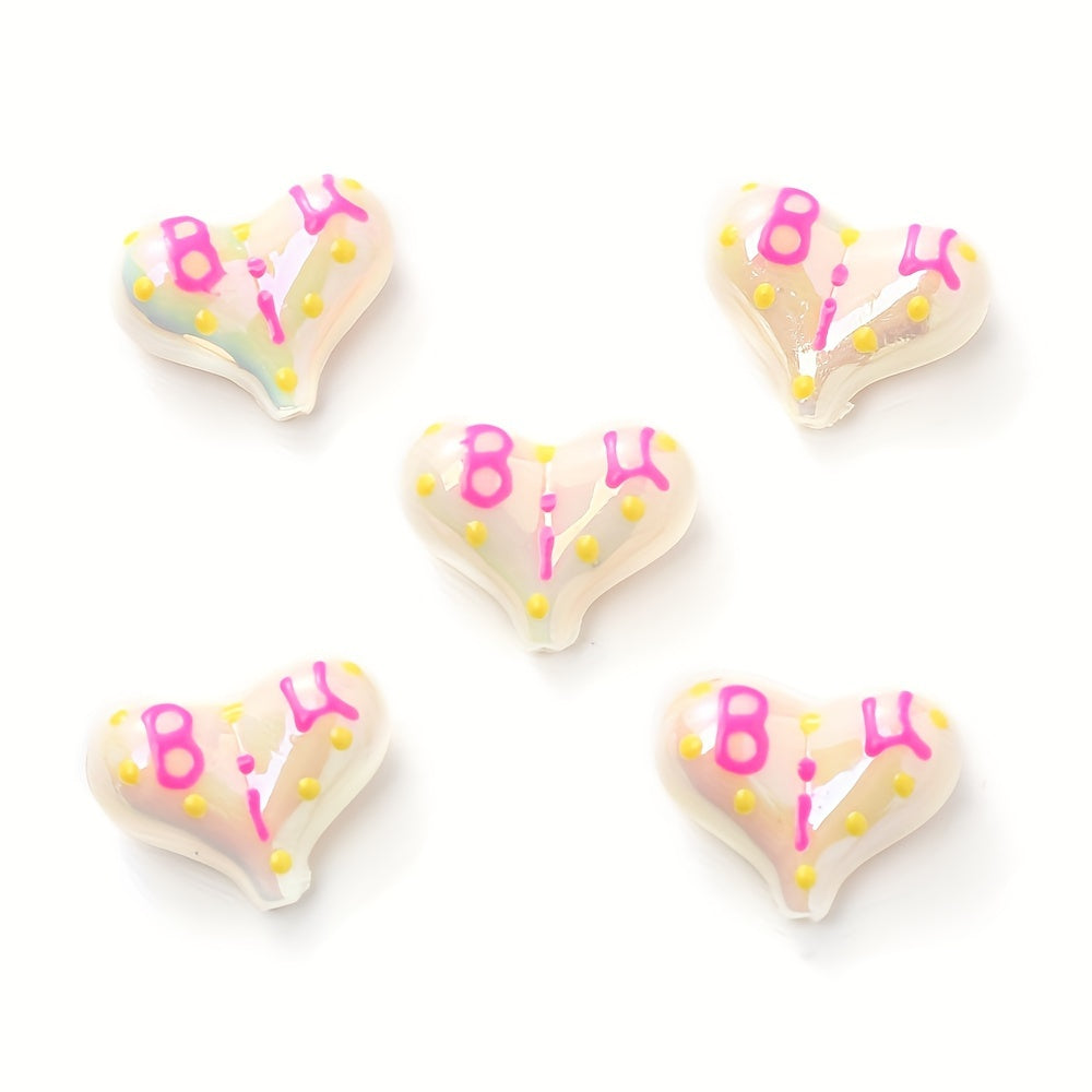 AB Love Letter Acrylic Beads