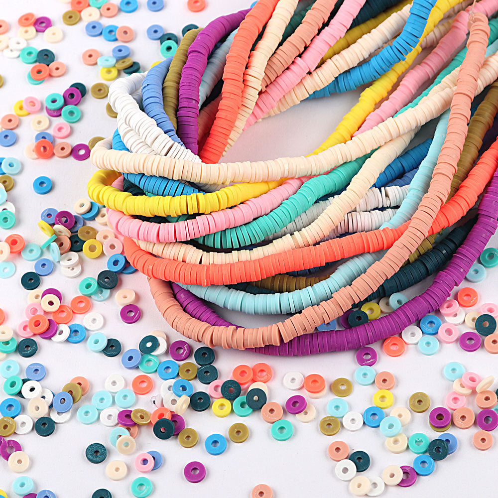 4800 6mm round clay spacer beads
