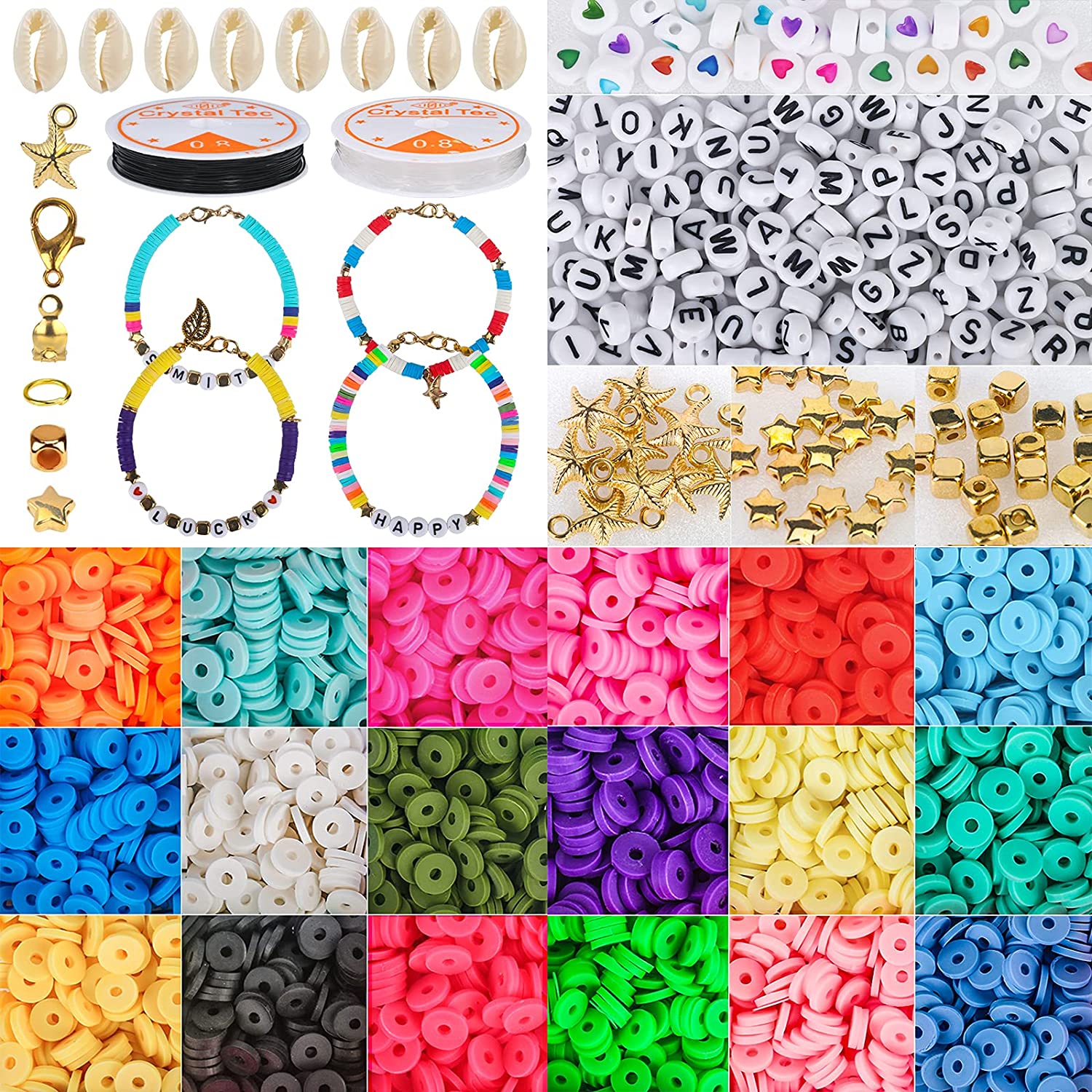 5400 Heishi beads Clay beads for bracelets