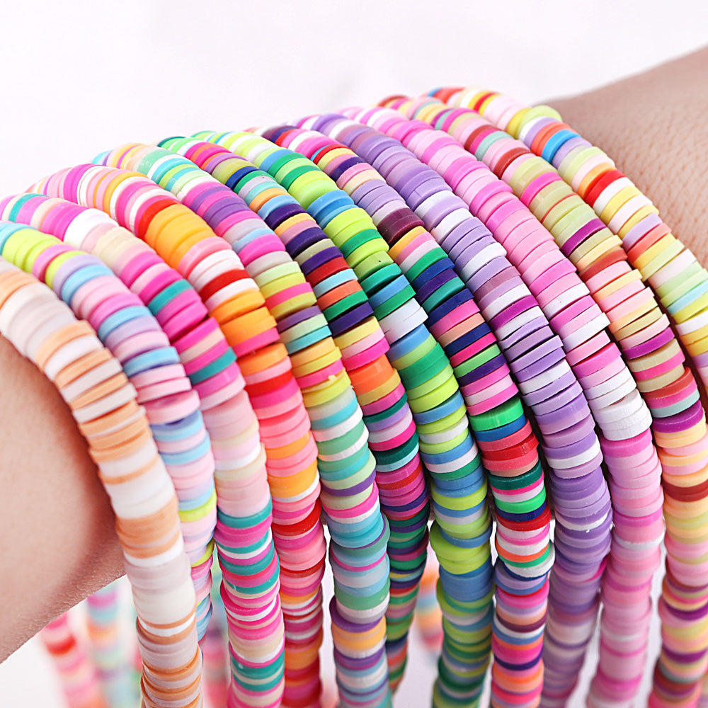 4800 6mm round clay spacer beads